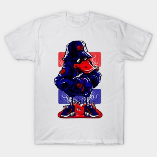 Dapper Duck Character Blue Red T-Shirt